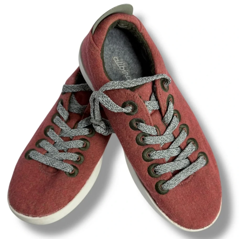 Allbirds Wool Pipers Runner Shoes Womens Size 5 WP1W5 Red Sneakers Walking